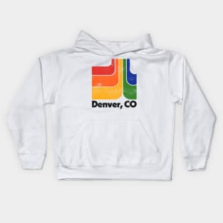 Denver, Colorado  // Original Minimalist Style Retro Graphic Design Kids Hoodie